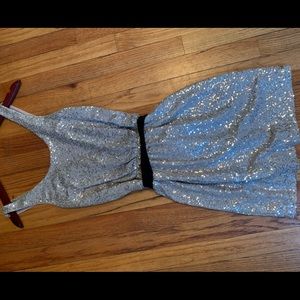 Short, Sequin, low back dress.